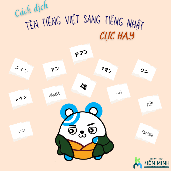 CÁCH ĐỔI TÊN TIẾNG VIỆT SANG TIẾNG NHẬT CỰC HAY