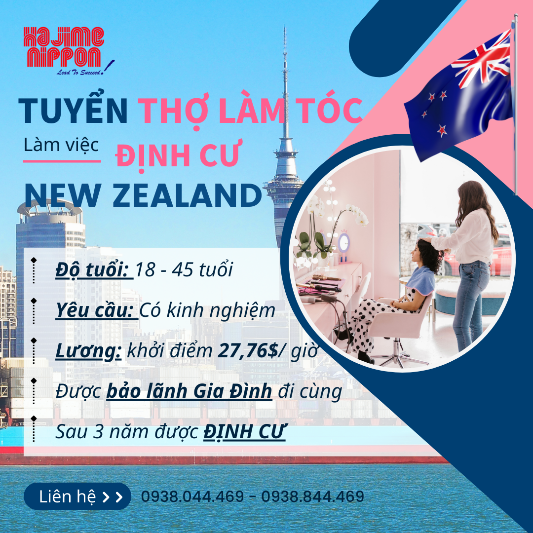 TUYỂN DỤNG THỢ LÀM TÓC LÀM VIỆC ĐỊNH CƯ TẠI NEW ZEALAND