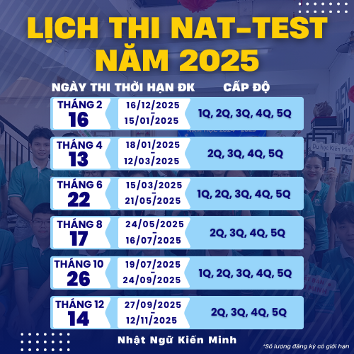 LỊCH THI NATTEST 2025 