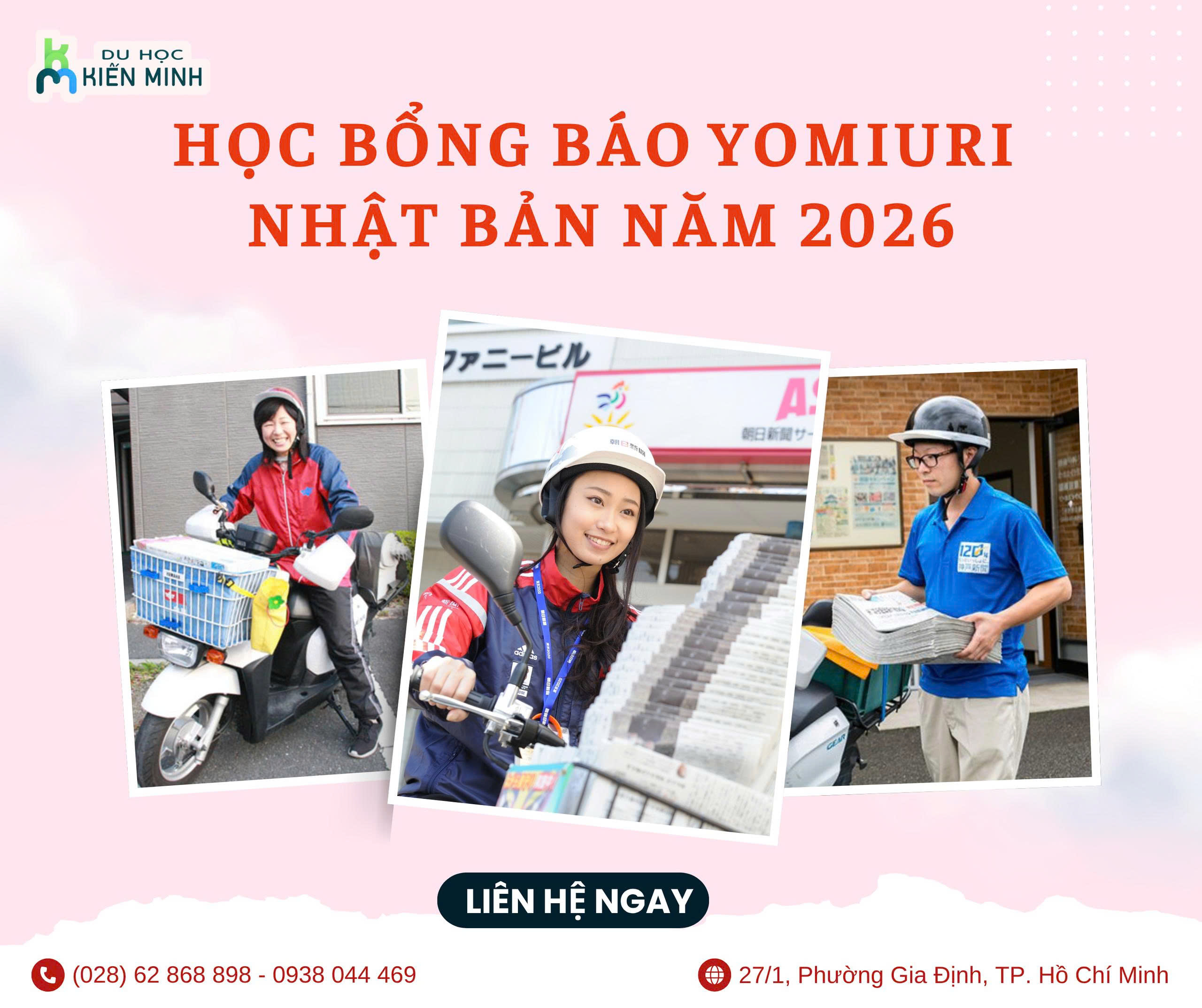 Học Bổng Báo Yomiuri Nhật Bản 2026 – Du Học Chi Phí Thấp, Làm Việc Ổn Định Tại Tokyo