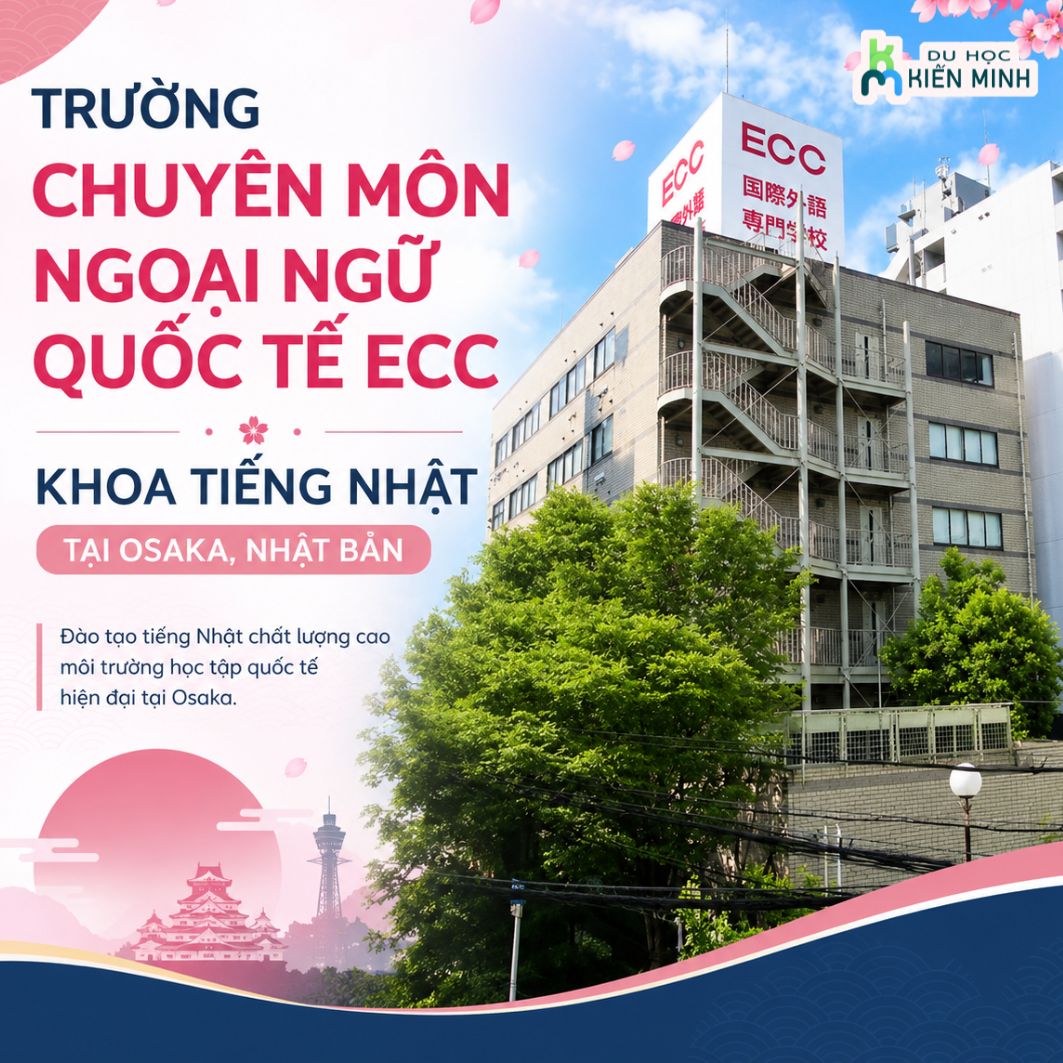 Trường Chuyên môn Ngoại ngữ Quốc tế ECC – Khoa Tiếng Nhật tại Osaka, Nhật Bản